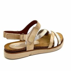 Ivoire0576a Xapatan 1633 Cuir Beige Blanc Or Plateformes