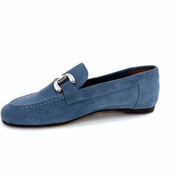 Ivoire0209b Ivoire 12807 Daim Bleu Jeans Mocassins