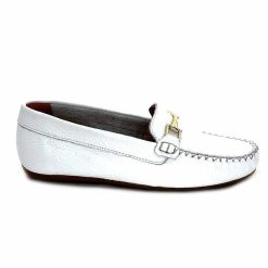 Ivoire0209b Ivoire 12052 Cuir Blanc Mocassins