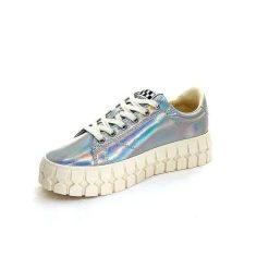 No Name No Name Play Sneaker W Cuir Argent Irise Baskets