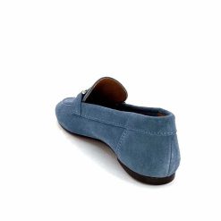 Ivoire0209b Ivoire 12807 Daim Bleu Jeans Mocassins