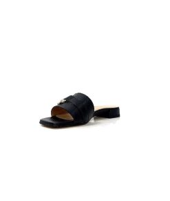 Ivoire0346a Ivoire 22682 Cuir Noir Mules