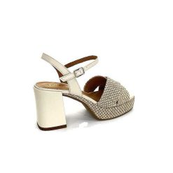 Ivoire0551 Ivoire 2150 Cuir Raffia Beige Plateformes