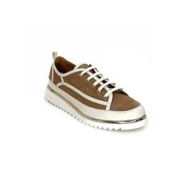 XSA Xsa 9951 Cuir Daim Beige Marron Baskets