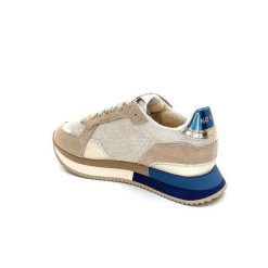 No Name No Name Mia Jogger W Daim Beige Bleu Baskets