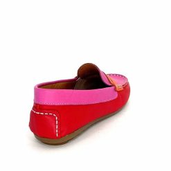 Ivoire0209b Ivoire 10322 Sauvage Cuir Rose Rouge Orange Mocassins