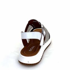 428-ivoire Ivoire P673 64 Cuir Blanc Sandales