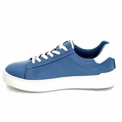 ivoire422 Ivoire 278 Cuir Bleu Baskets