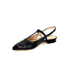 Ivoire0347b Ivoire Ch788 Cuir Noir Ballerines