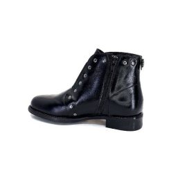 Ivoire0381b Ivoire 7553 Cuir Noir Bottines