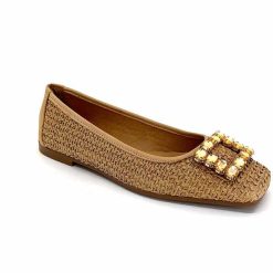 382-ivoire Ivoire 97574 Tk2 Raffia Beige Ballerines