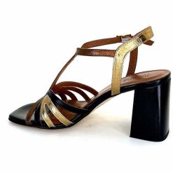 Ivoire0352 Ivoire K252 Mare 2 Cuir Noir Bronze Sandales