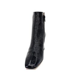 Ivoire0347b Ivoire Ch6556 Cuir Vernis Noir Bottines