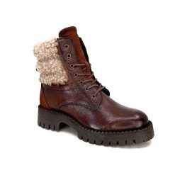 Ivoire0460a Ivoire Viyan Cuir Marron Bottines