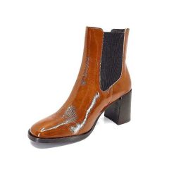 We Do Ivoire 99647A Cuir Vernis Ocra Bottines