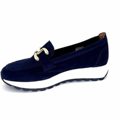 Ivoire0209b Ivoire 12875 Daim Bleu Marine Mocassins