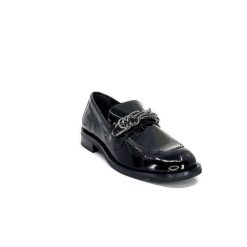 Ivoire0236a Ivoire 77502 Falconi Cuir Vernis Noir Mocassins