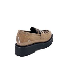 Ivoire0130a Ivoire 1M4883 Cuir Vernis Marron Mocassins