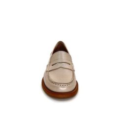 elisa lanci - lady shoes Ivoire Elsa N252 Cuir Beige Nacre Mocassins