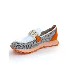 Hispanitas Hispanitas Hv 243461 Cuir Blanc Orange Mocassins