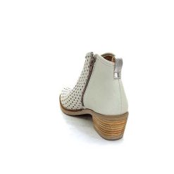 MKD Mkd Ferial Cuir Creme Blanc Bottines Ete