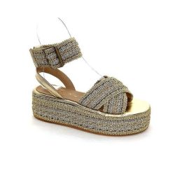 Ivoire0467a Fiorina S213 Flo 699 Raffia Dore Strass Plateformes