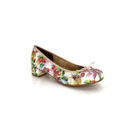 Ivoire0036a Ivoire Kat Azucena Cuir Imprime Multicolore Ballerines