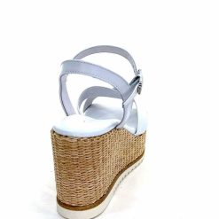 Nero Giardini Nerogiardini 410630 D7078 Cuir Raffia Blanc Plateformes