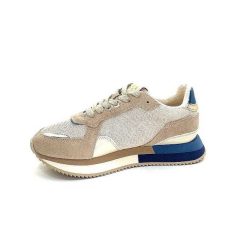 No Name No Name Mia Jogger W Daim Beige Bleu Baskets