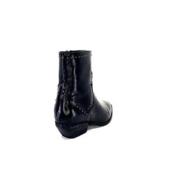 Ivoire0341a Ivoire Ar232 Cuir Noir Bottines