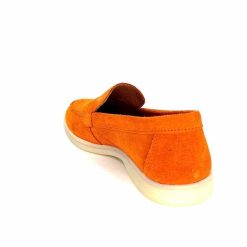 Ivoire0209b Ivoire 12851 Daim Orange Mocassins