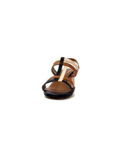 Ivoire0334 Ivoire B621 F Romagna Cuir Noir Cognac Nude Sandales