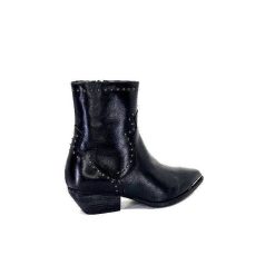 Ivoire0341a Ivoire Ar232 Cuir Noir Bottines