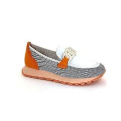 Hispanitas Hispanitas Hv 243461 Cuir Blanc Orange Mocassins