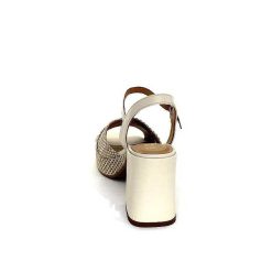 Ivoire0551 Ivoire 2150 Cuir Raffia Beige Plateformes