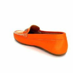 Ivoire0209b Ivoire 12052 Cuir Orange Mocassins