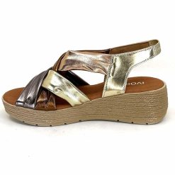 Ivoire0375a Ivoire Aires Cuir Multi Metal Plateformes