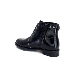 Ivoire0381b Ivoire 7553 Cuir Noir Bottines