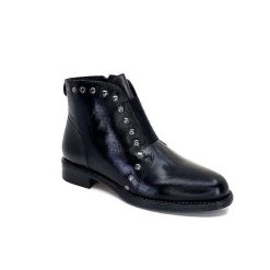 Ivoire0381b Ivoire 7553 Cuir Noir Bottines