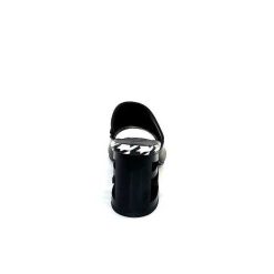 Elue Par Nous Metamorfose Rable Cuir Noir Blanc Mules