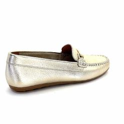 Ivoire0209b Ivoire 12052 Cuir Platine Dore Mocassins