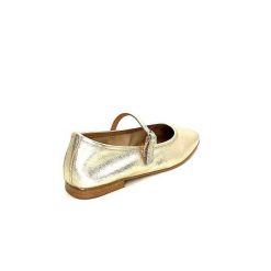 We Do Ivoire 55362 Cuir Metal Dore Ballerines