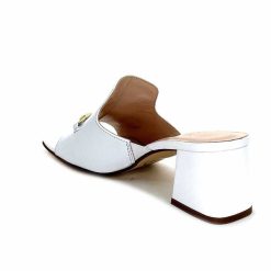 Ivoire0352 Ivoire K166 Caraibi2 Cuir Blanc Mules