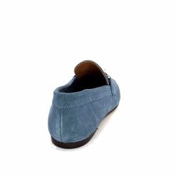 Ivoire0209b Ivoire 12807 Daim Bleu Jeans Mocassins