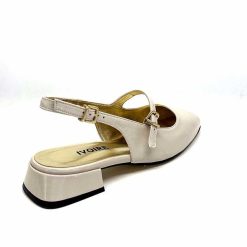 Ivoire0330 Ivoire S100 Cuir Vernis Creme Ballerines