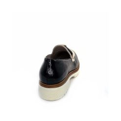 Ivoire0130a Ivoire 8B5116 Vernis Noir Cuir Beige Mocassins