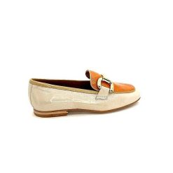 JHay Jhay 2213 Cuir Beige Orange Mocassins