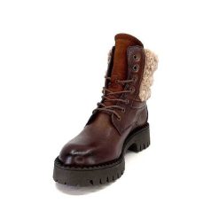 Ivoire0460a Ivoire Viyan Cuir Marron Bottines