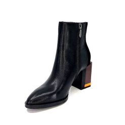 Elue Par Nous Elue Par Nous Palpe Cuir Noir Bottines