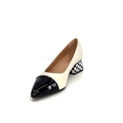 Dansi Dansi 5943 Cuir Creme Escarpins